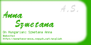 anna szmetana business card